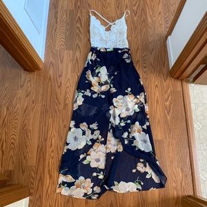 Floral High Low Dress